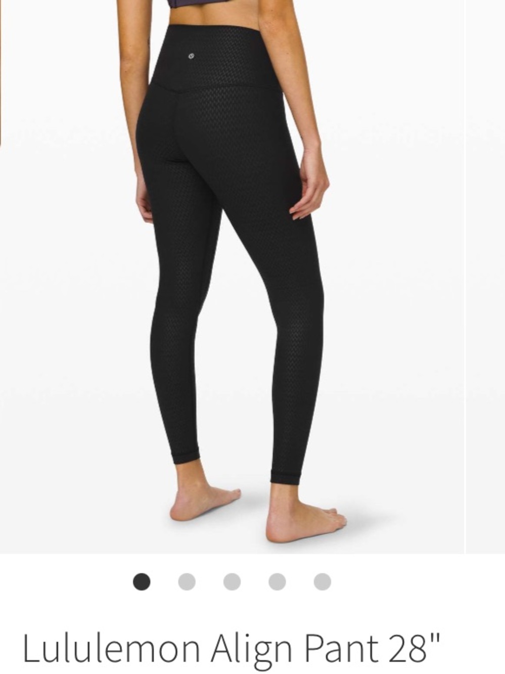 Lululemon Align Pant 28” Rare Diverge Emboss Black on Black – Size 4 Like New - Picture 2 of 13